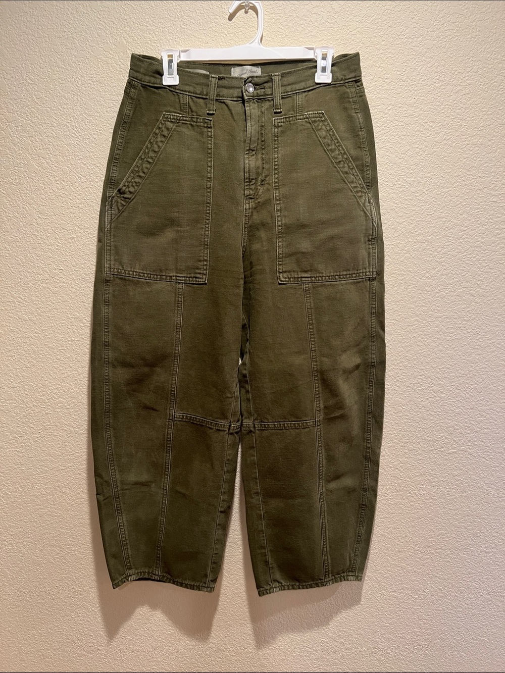 Women's Olive Barrel Pants